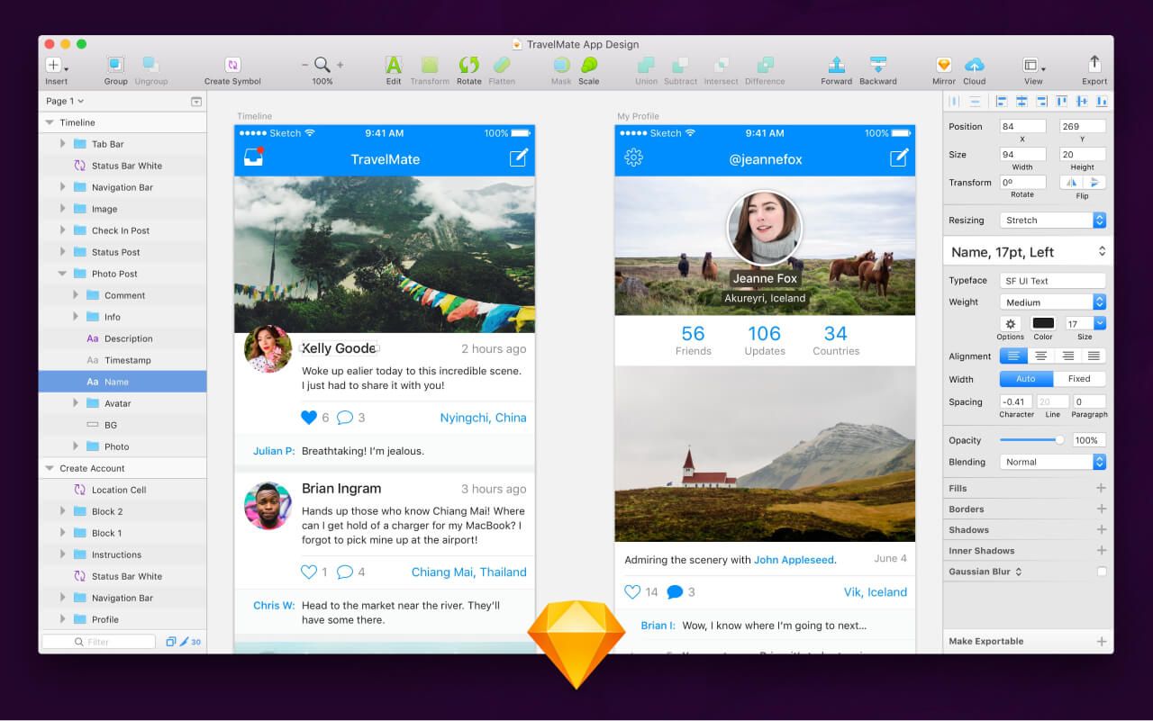 Sketch screenshot in april 2018