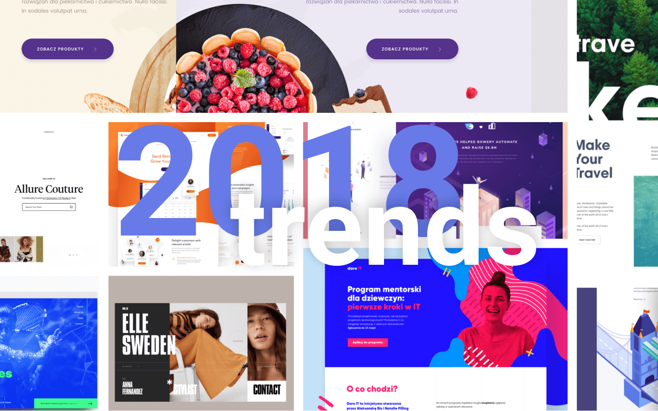 webdesign trends for 2018