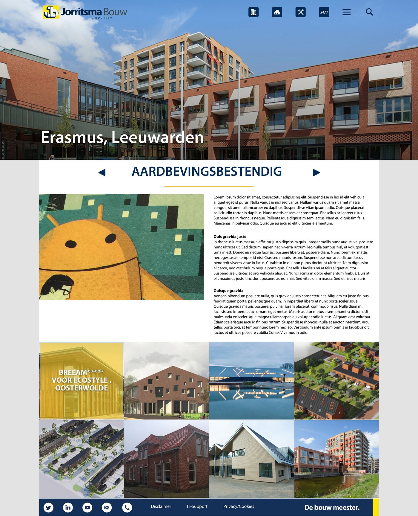 Portrait layout of Jorritsma bouw