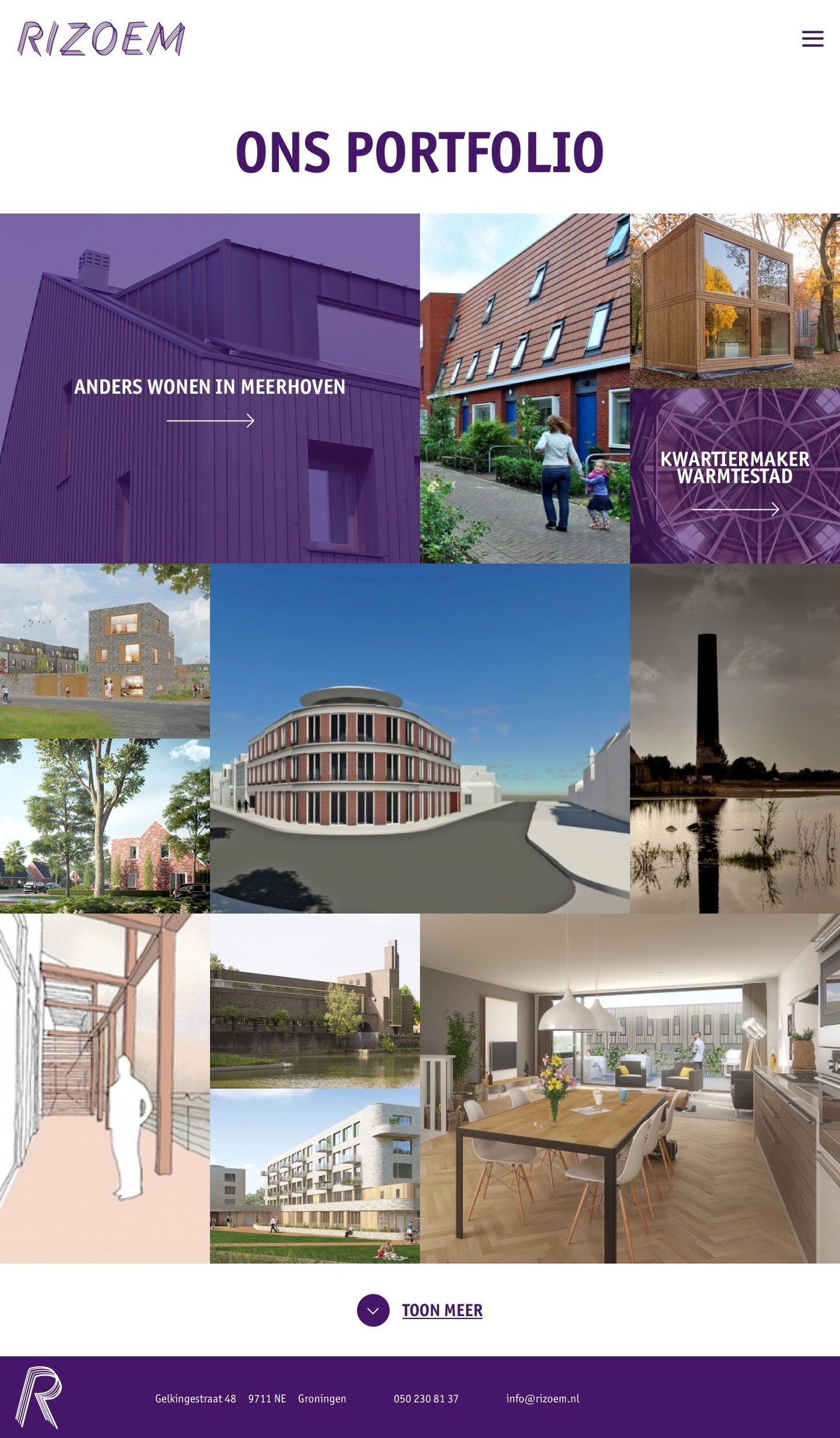 Extended page view of the Rizoem site