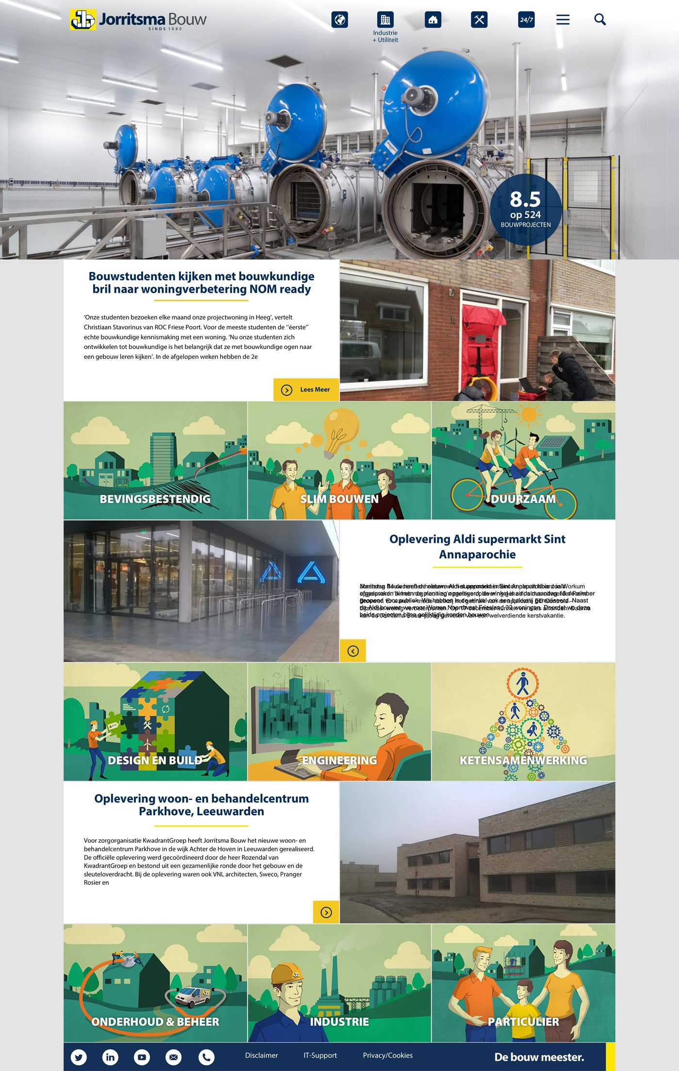 Full scroll capture of a Jorritsma bouw page