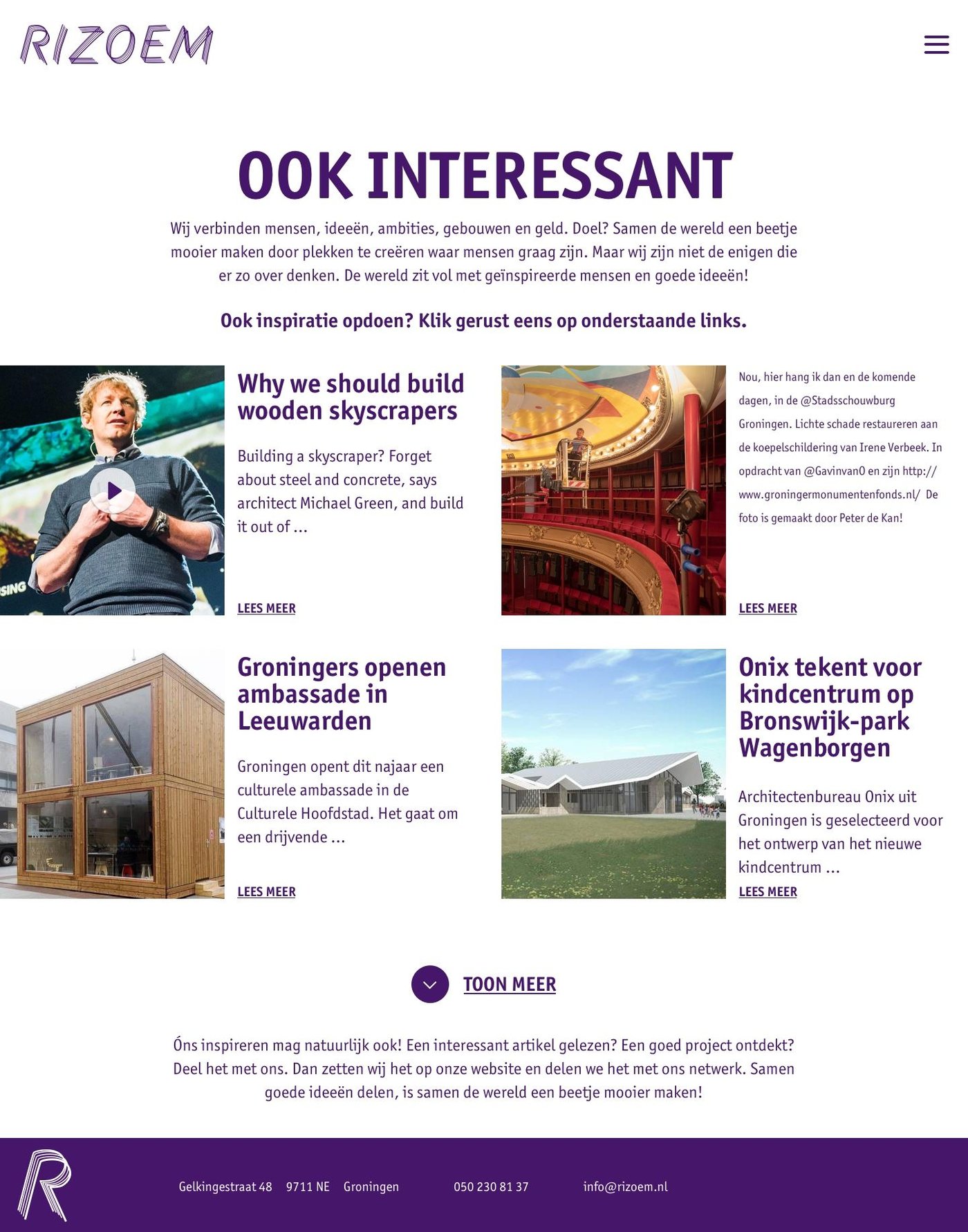 Responsive mobile view of Rizoem