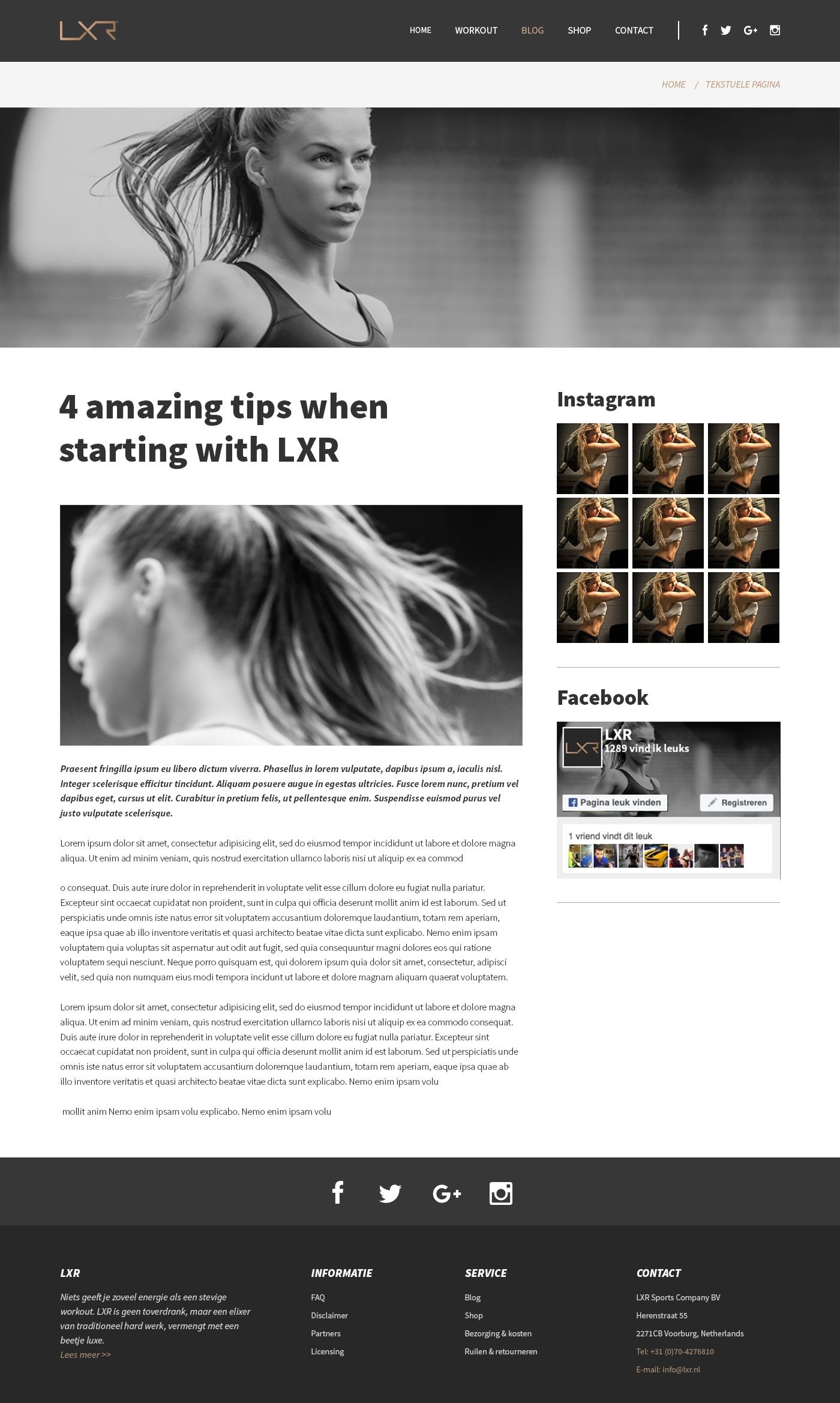 Full scroll capture of a LXR page