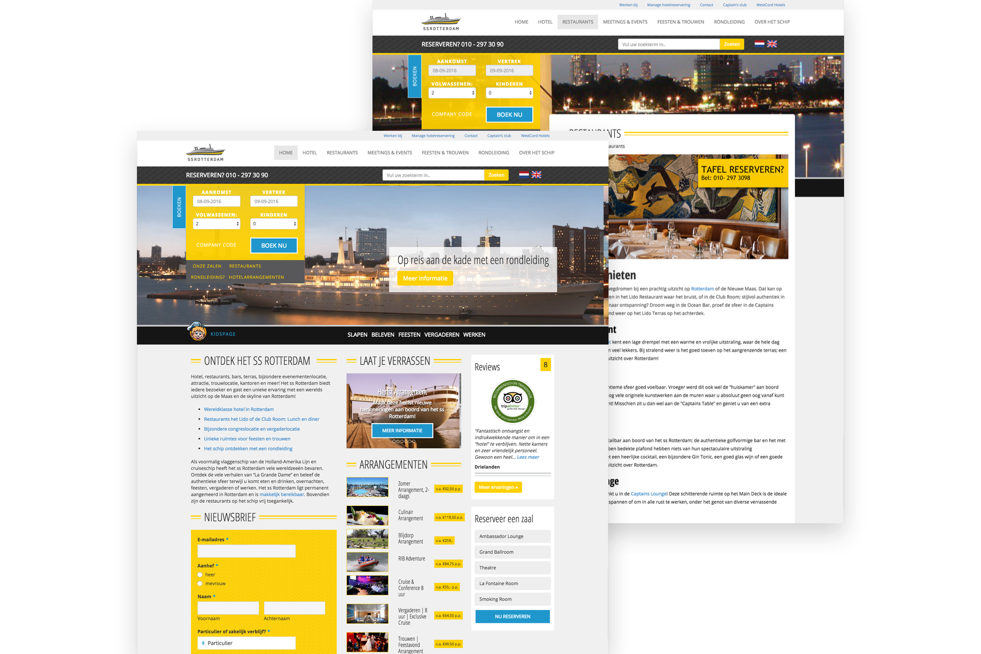 UI detail from the SS Rotterdam project