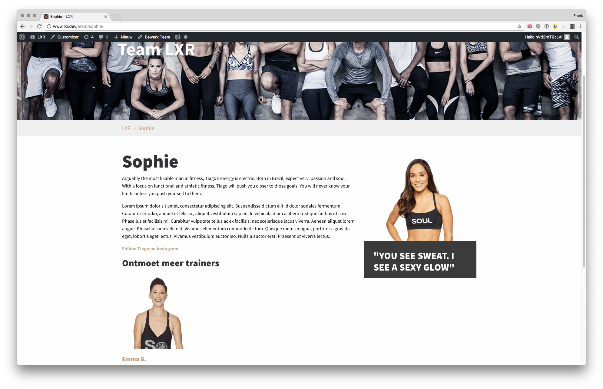 Wide screenshot of LXR