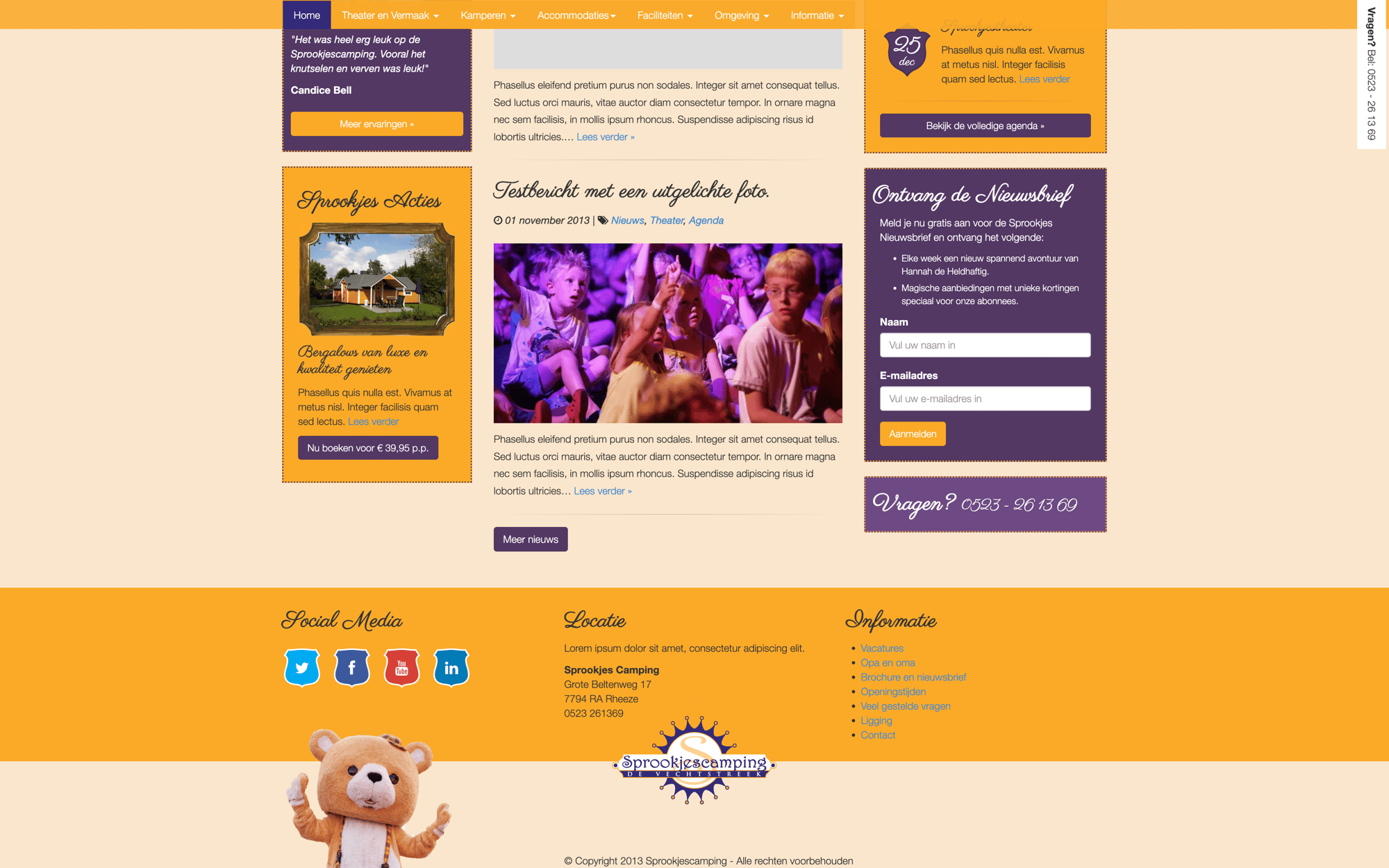 Wide screenshot of Sprookjes Camping