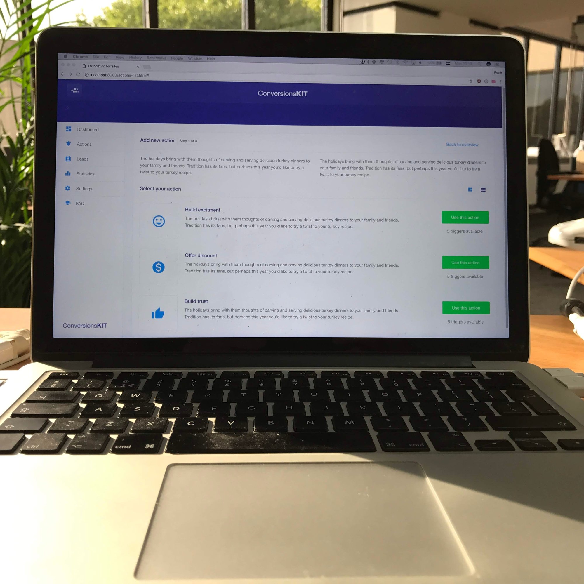 Interface screenshot of ConversionKit