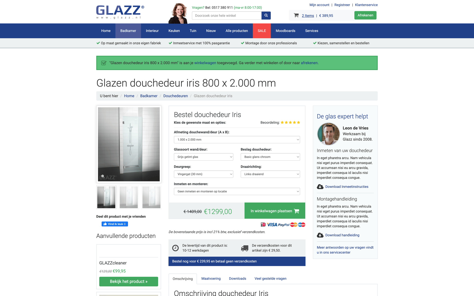 Landscape view of the Glazz project