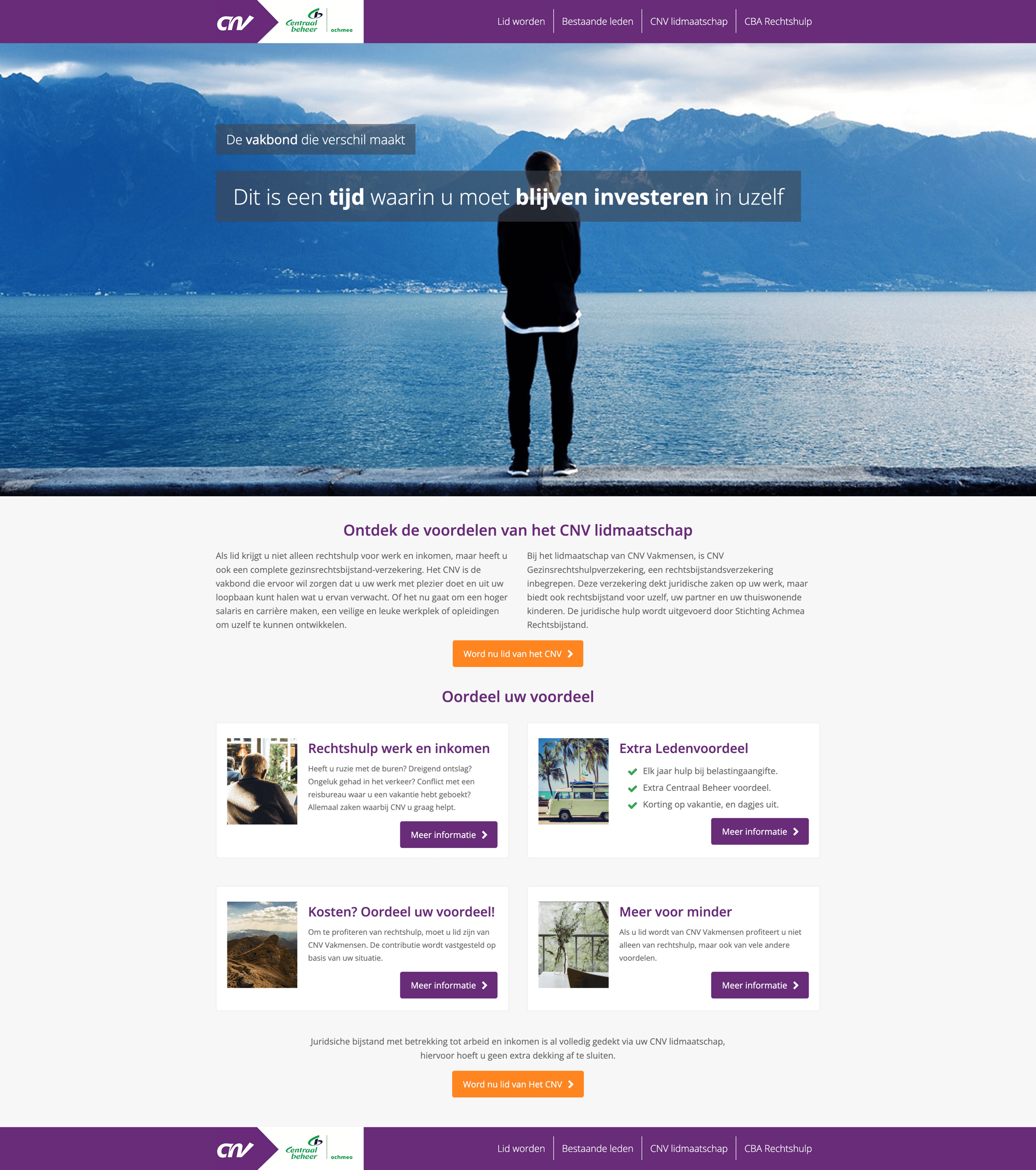 Portrait layout of CNV + Centraal Beheer