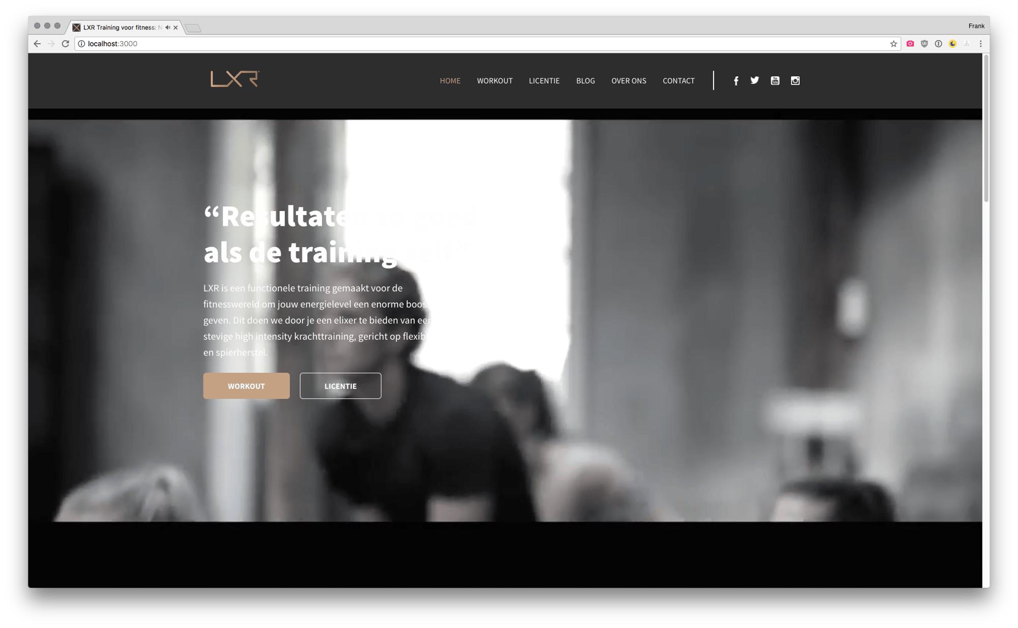 Desktop layout for LXR