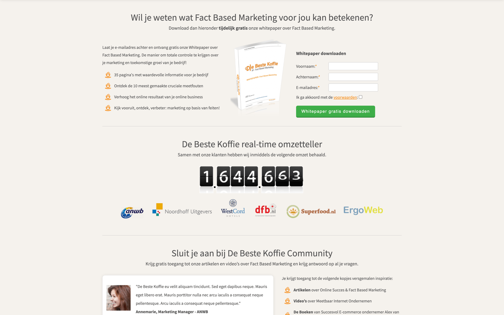 Desktop view of the DBK website