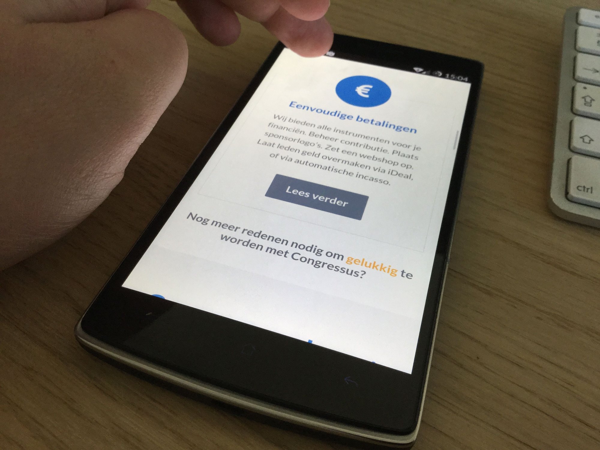 Screen capture from Congressus