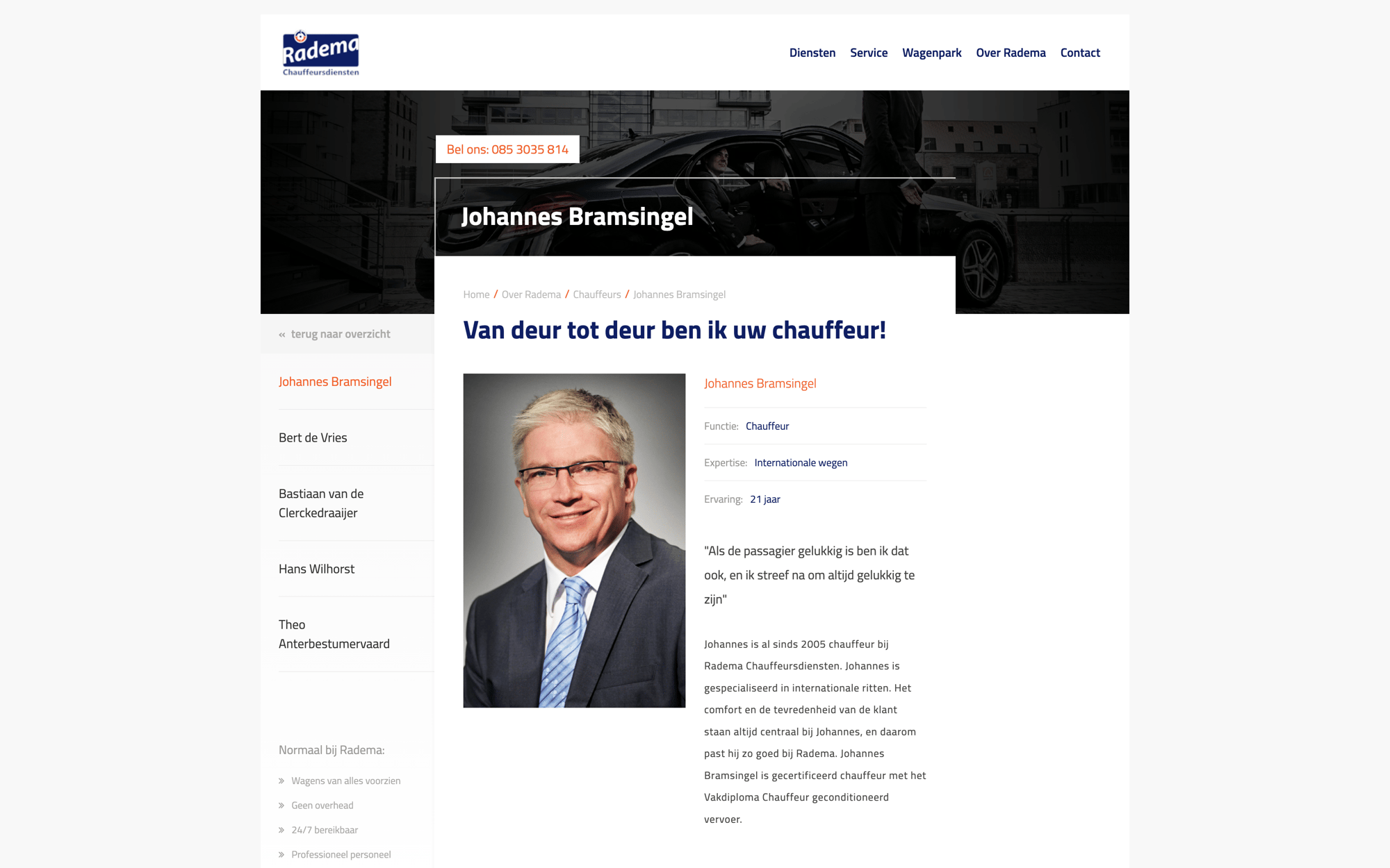 Landscape view of the Radema project