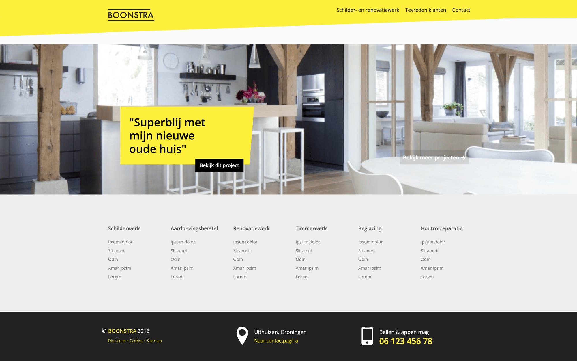 Wide screenshot of Boonstra