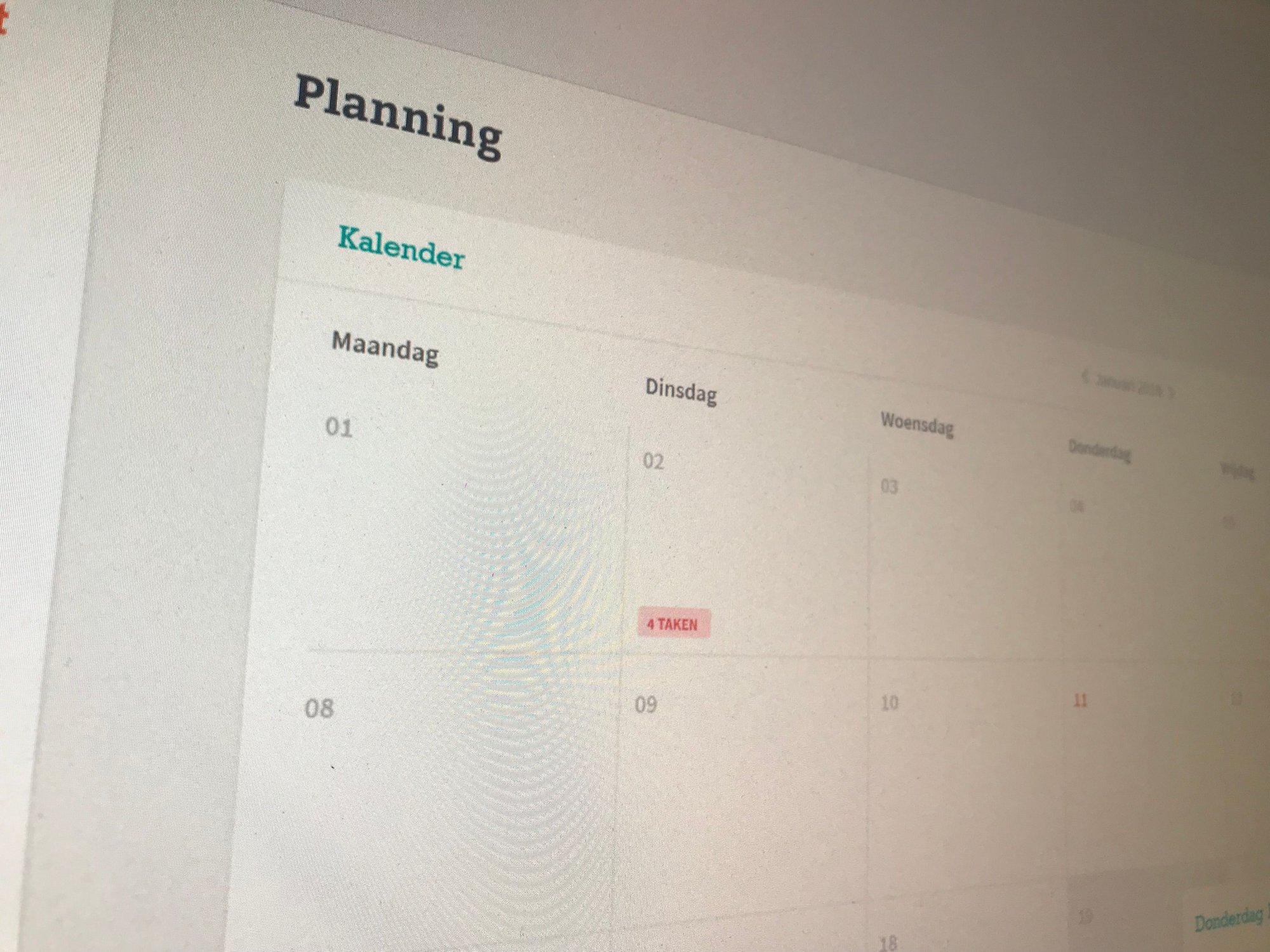 Calendar view - Collect Content