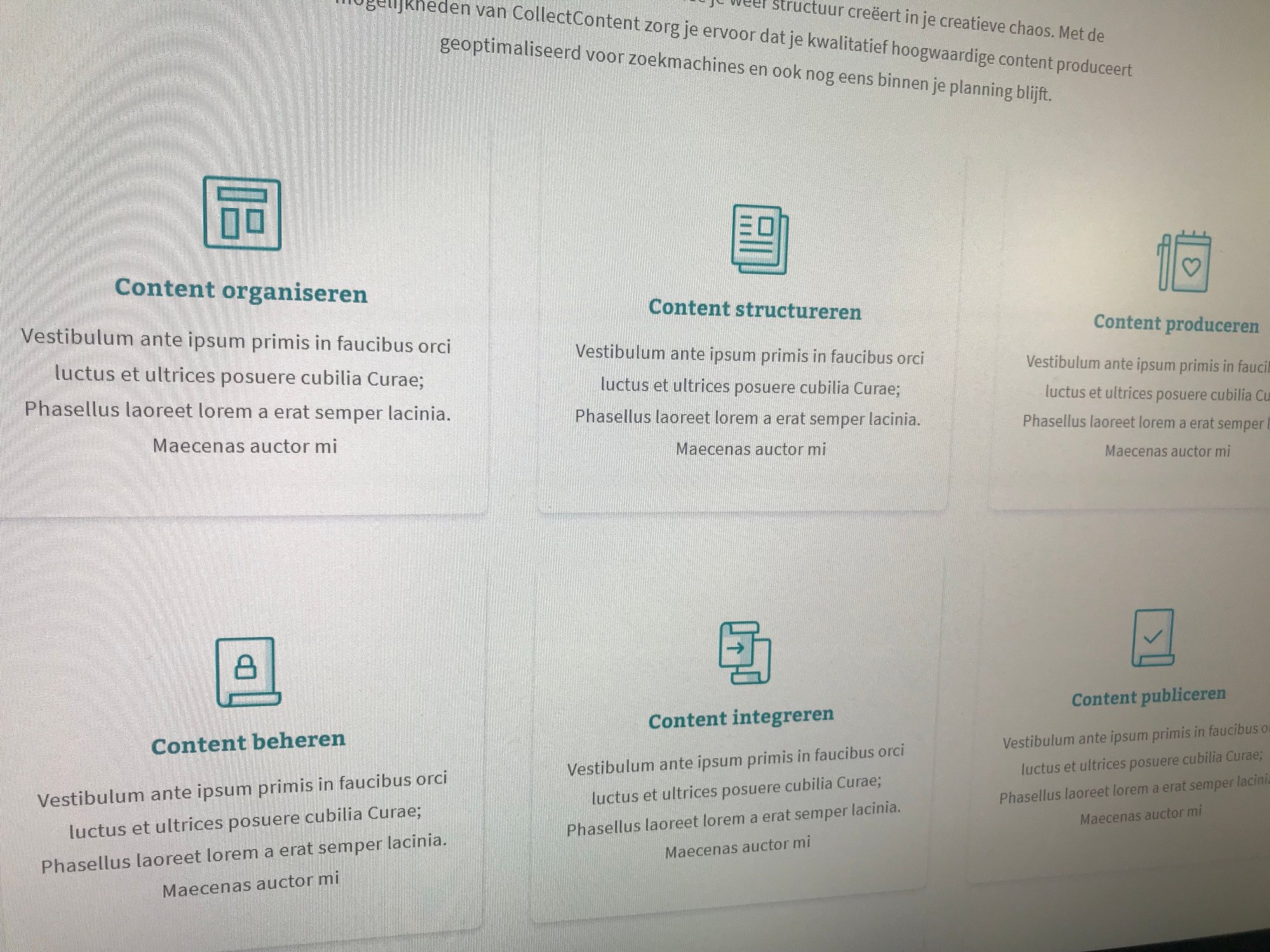 Feature grid - CollectContent