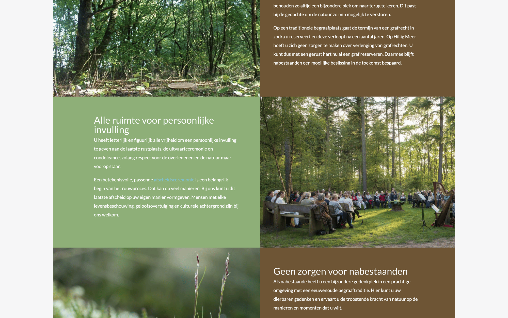 Landscape view of the Natuurbegraafplaats Hillig meer project