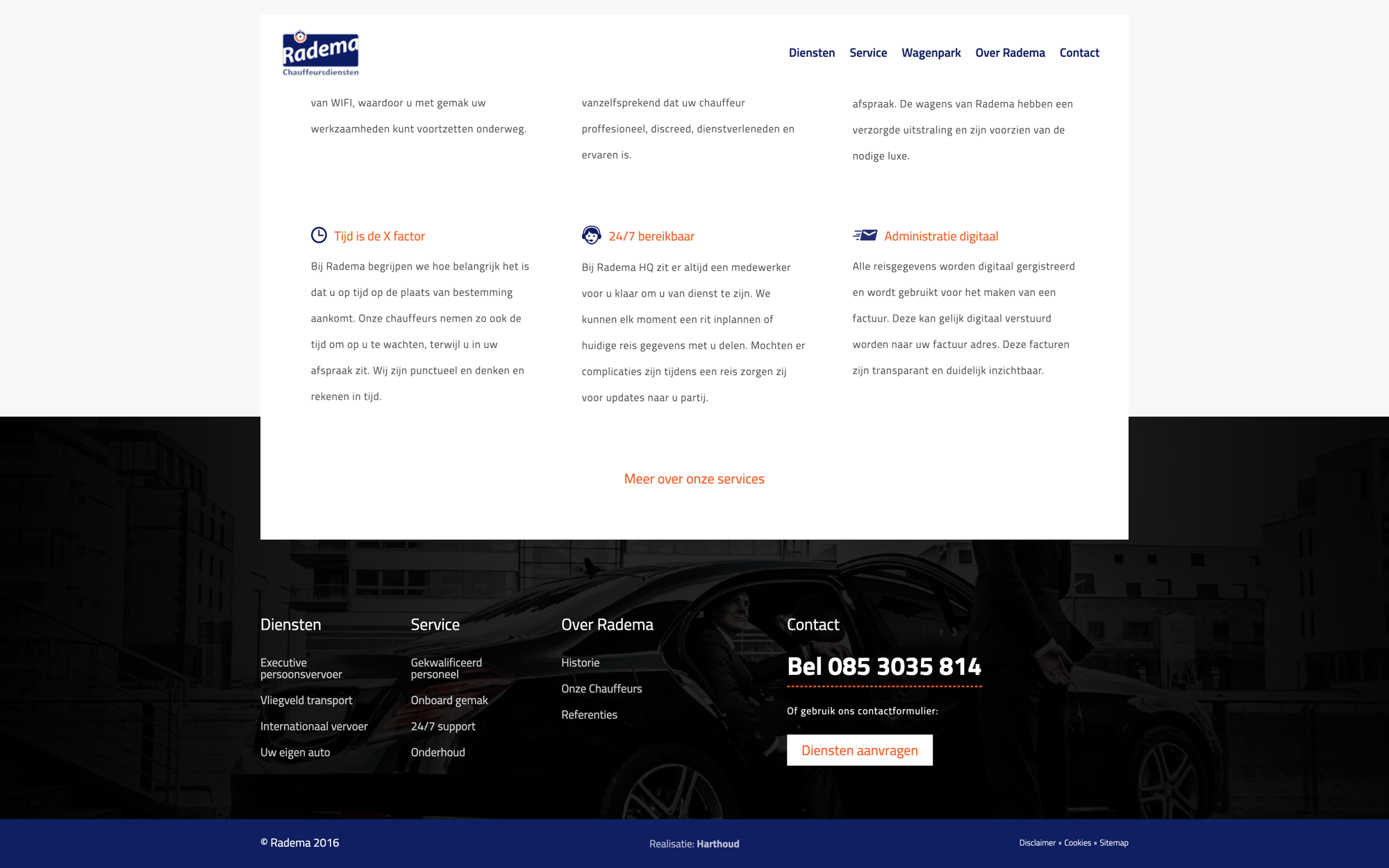 Desktop layout for Radema