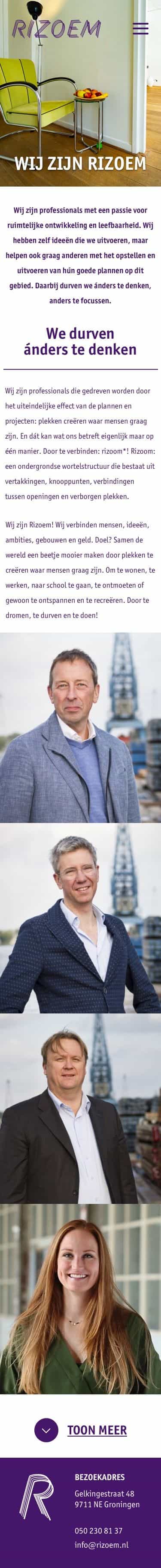 Complete page layout for Rizoem