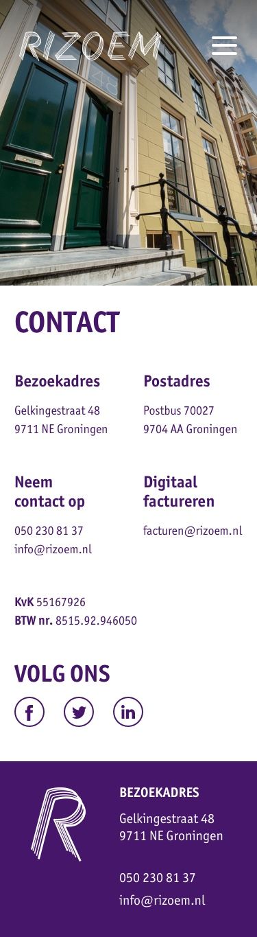 Full webpage screenshot of Rizoem