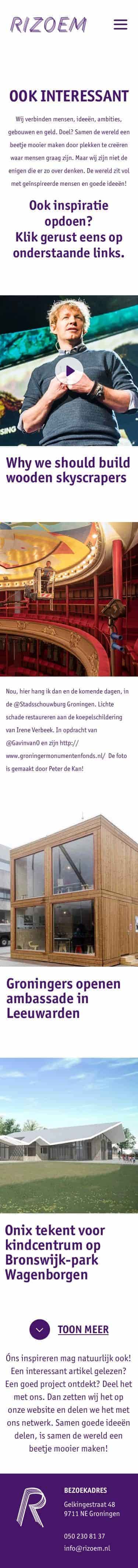 Complete page layout for Rizoem