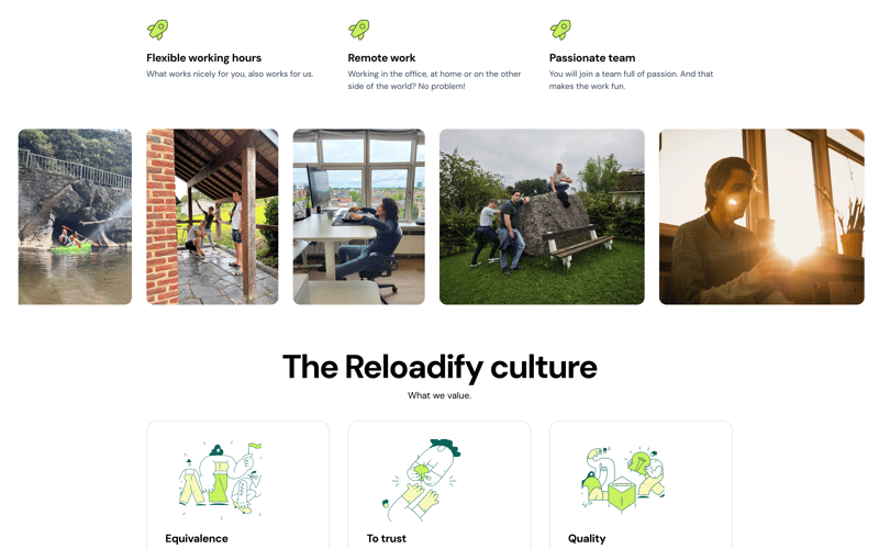 Reloadify culture page within the multilingual page system