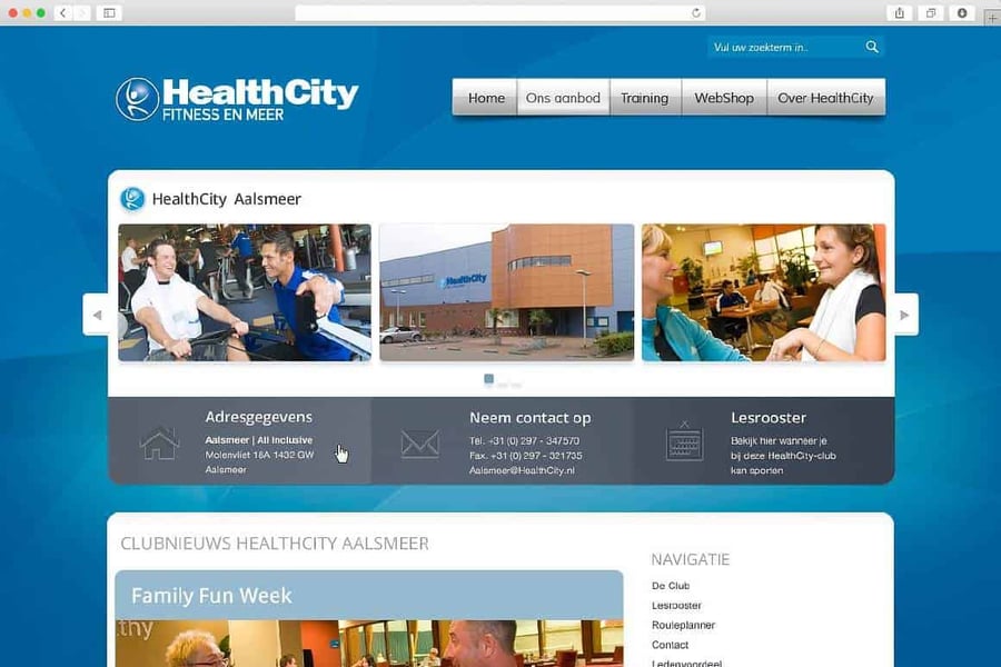 Main preview of the HealthCity project