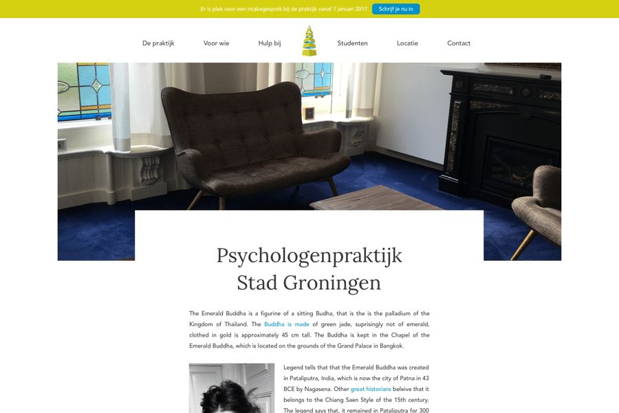 Main preview of the Pyschologenpraktijk Groningen project