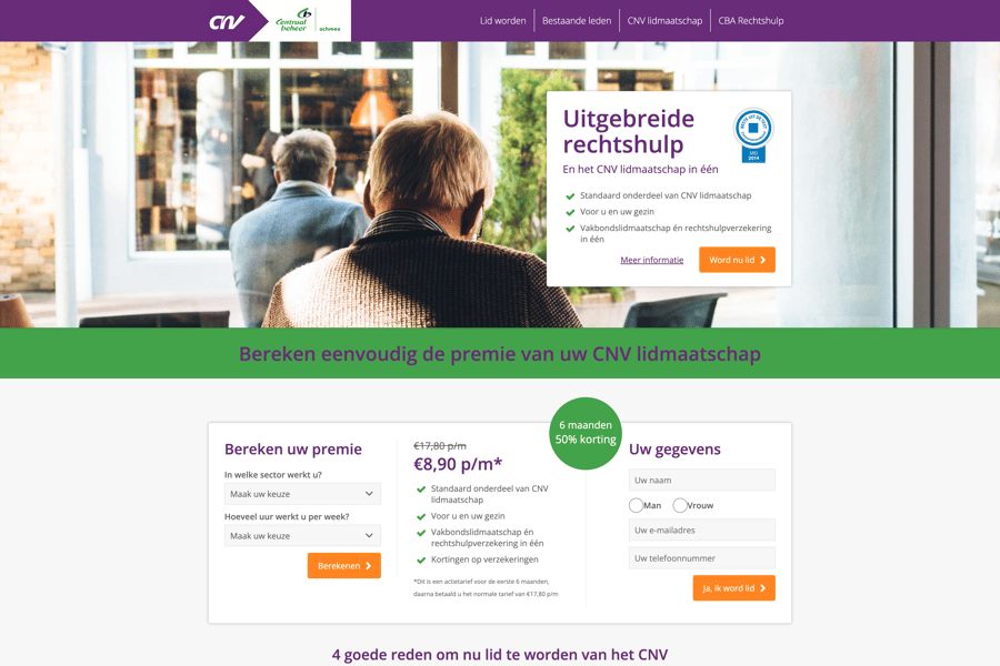 Main preview of the CNV + Centraal Beheer project