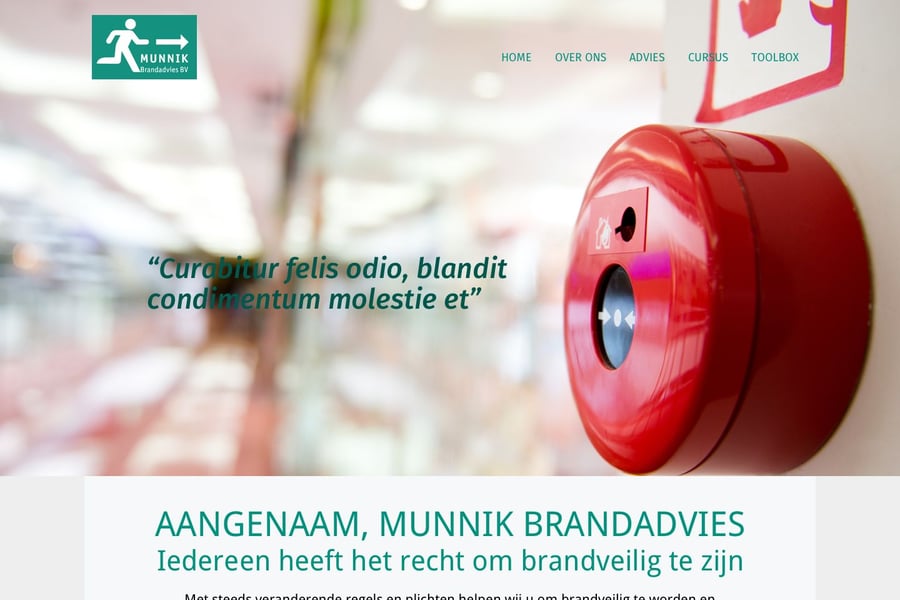 Main preview of the Munnik Brandadvies project