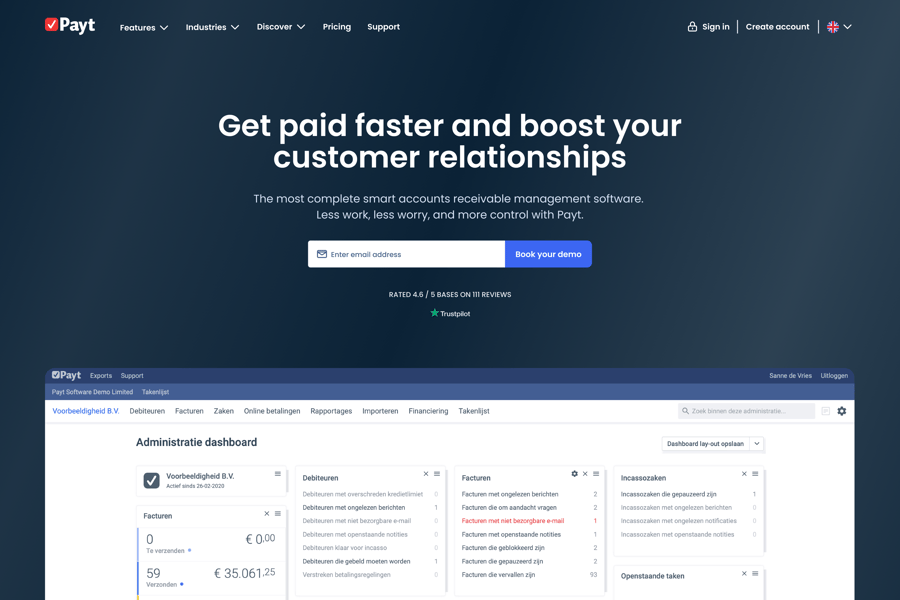 Main preview of the Payt Software project