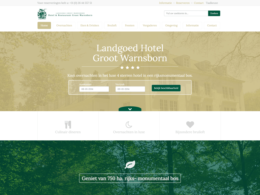 Main preview of the Groot Warnsborn project