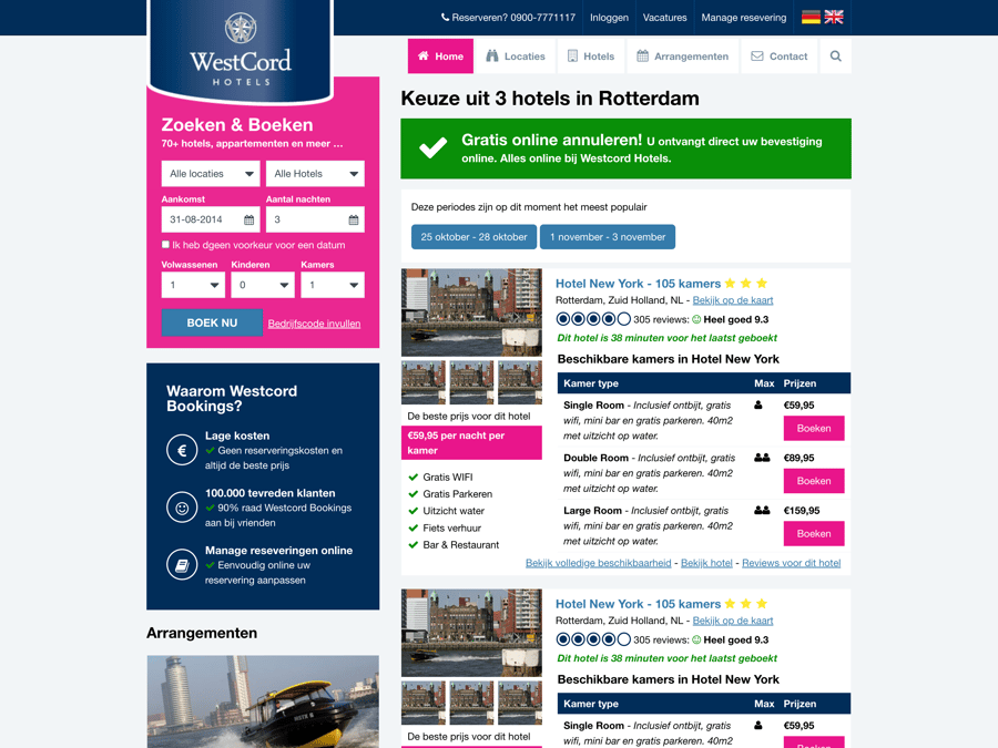 Main preview of the Westcord project