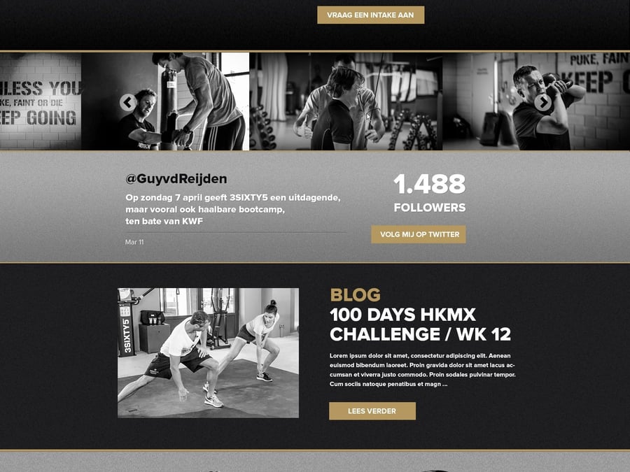 Main preview of the 3SIXTY5 Personal Training project