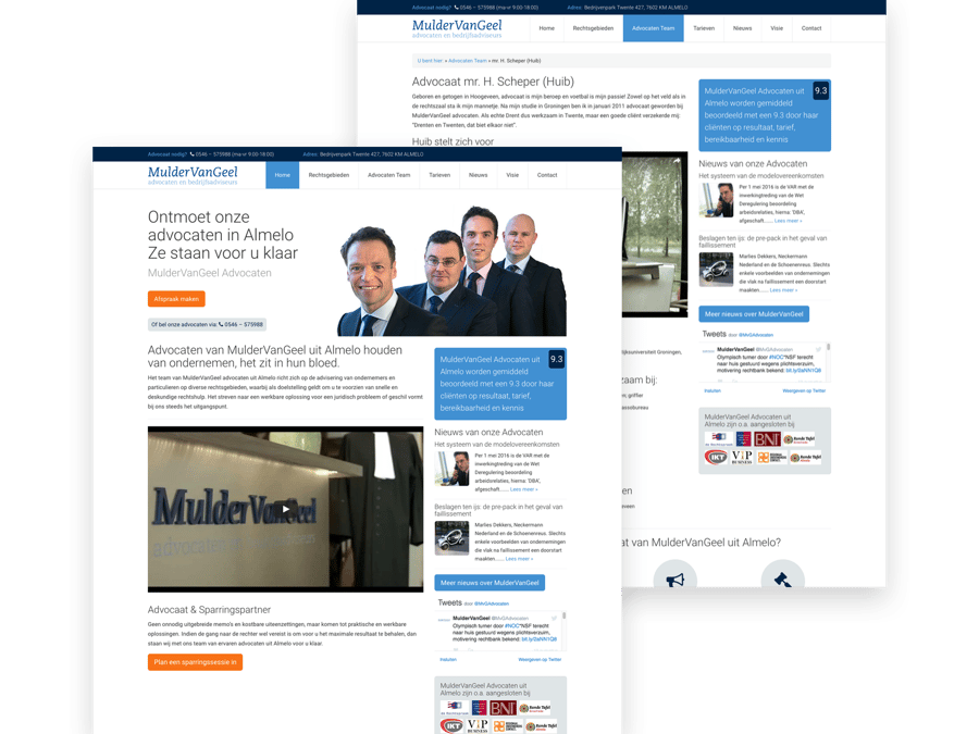 Main preview of the Mulder van Geel advocaten project