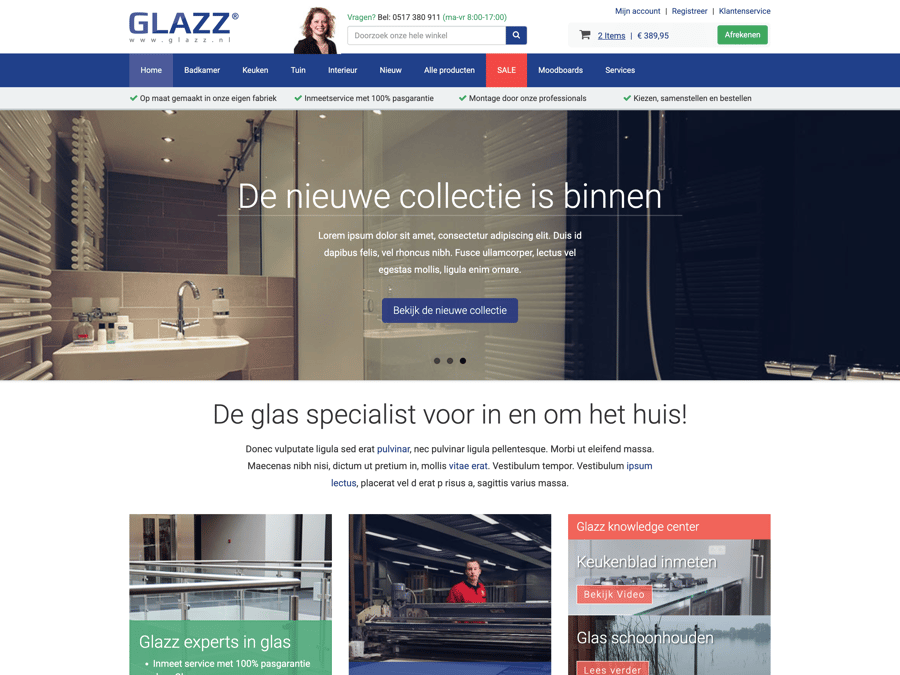 Main preview of the Glazz project