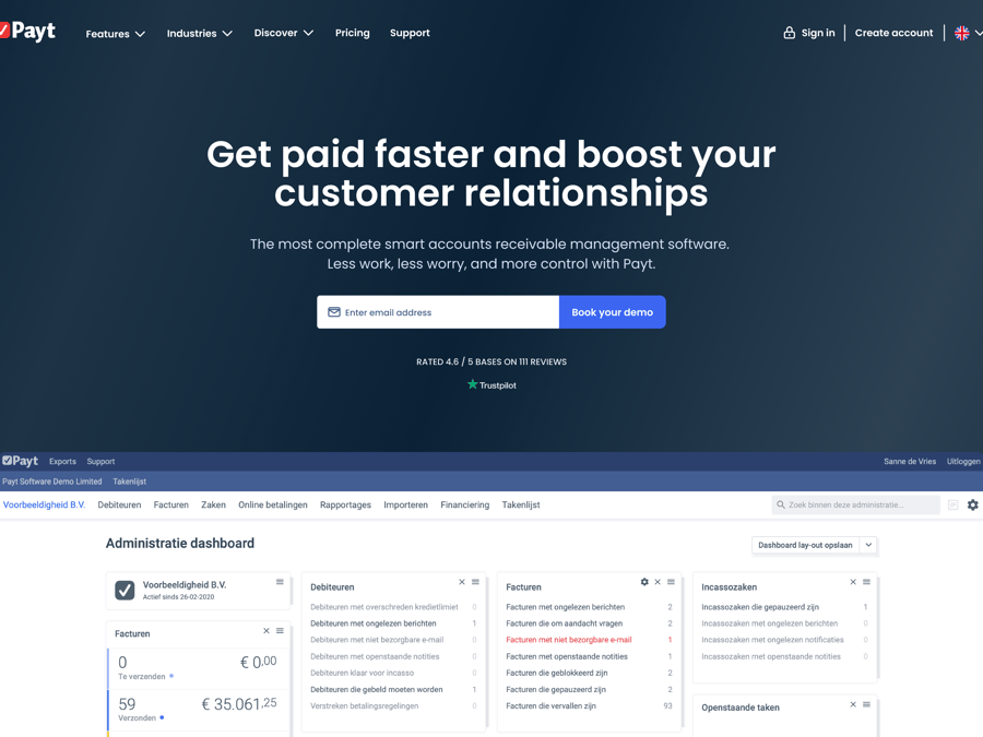Main preview of the Payt Software project