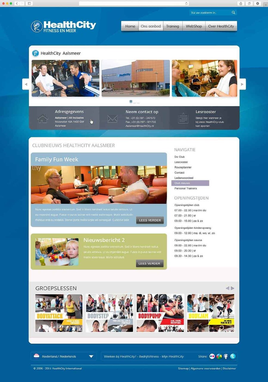 Main preview of the HealthCity project