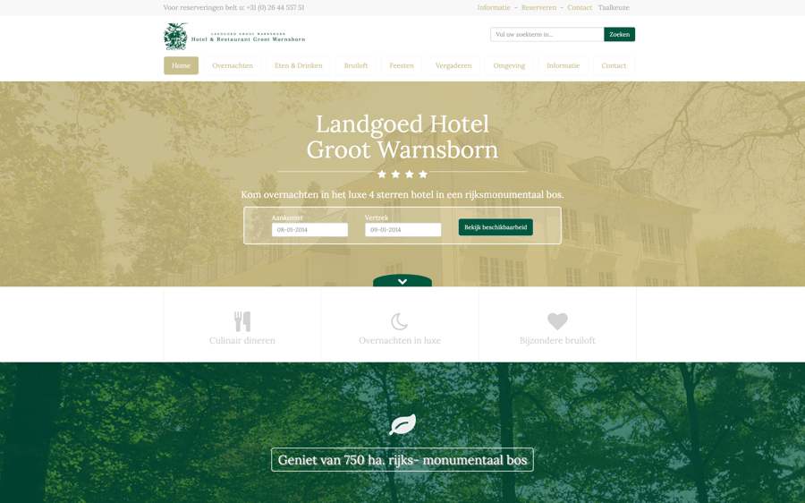 Main preview of the Groot Warnsborn project