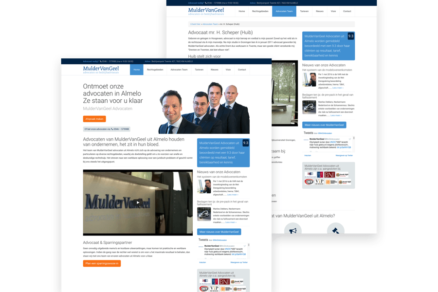 Main preview of the Mulder van Geel advocaten project