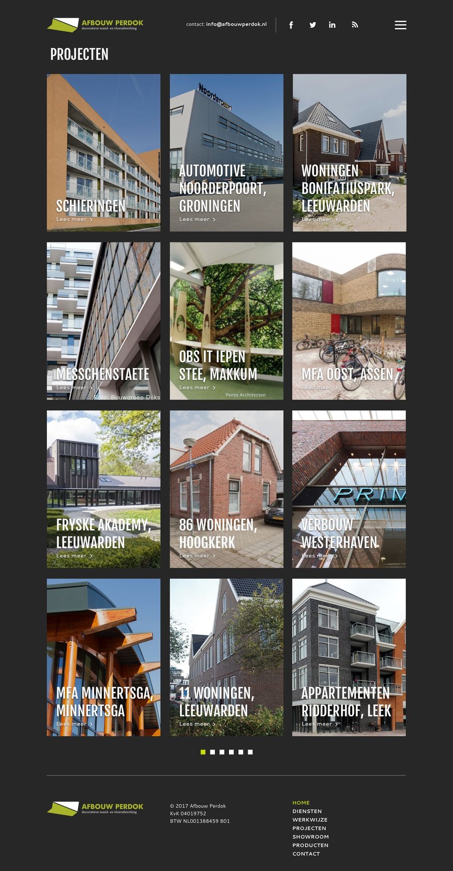Full webpage screenshot of Afbouw Perdok