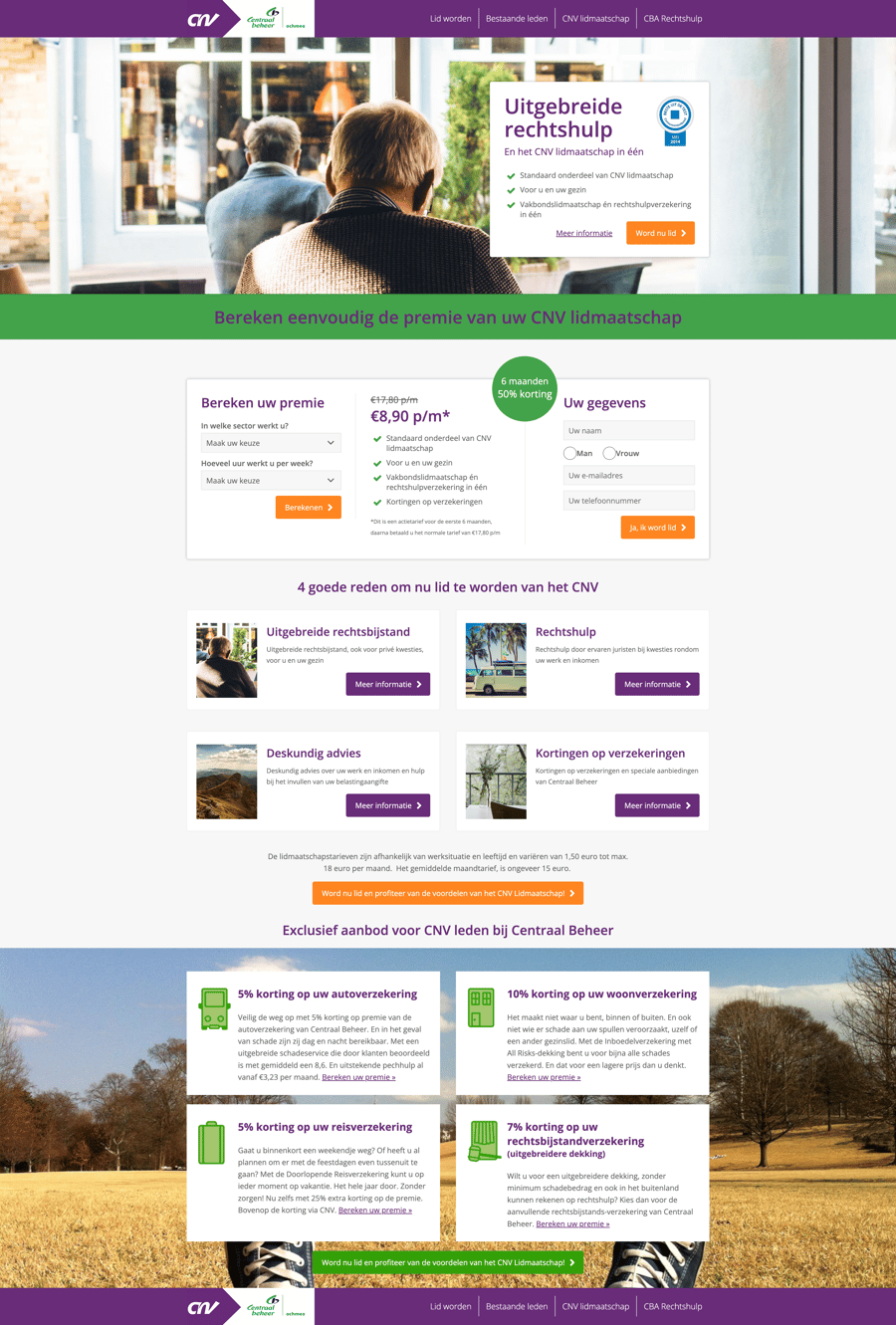 Main preview of the CNV + Centraal Beheer project