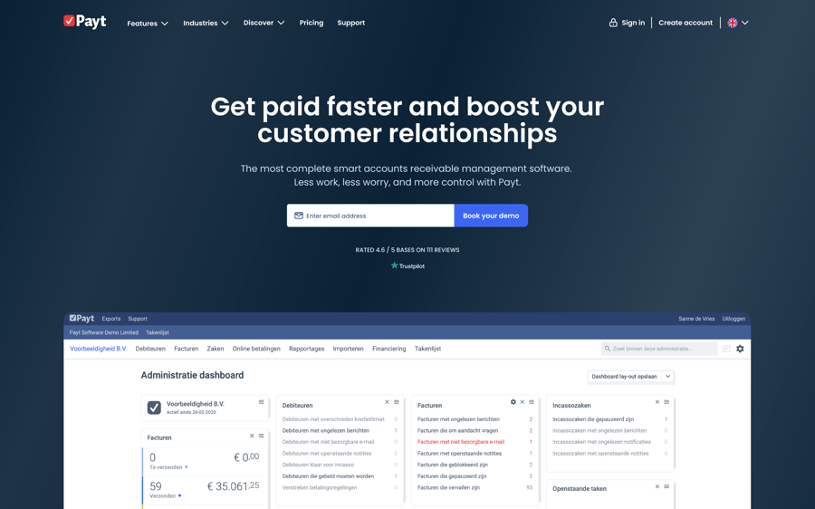 Main preview of the Payt Software project