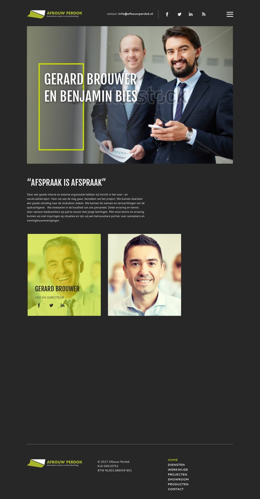 Full scroll capture of a Afbouw Perdok page