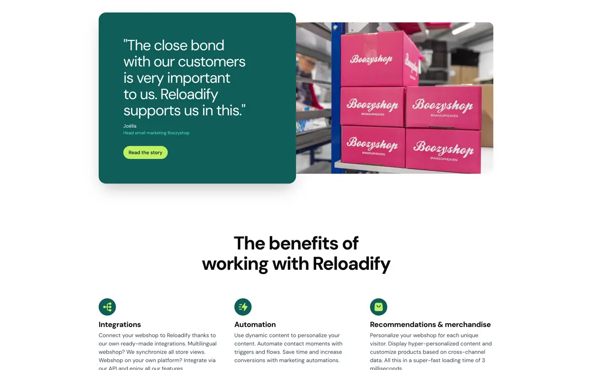 Customer proof · Reloadify