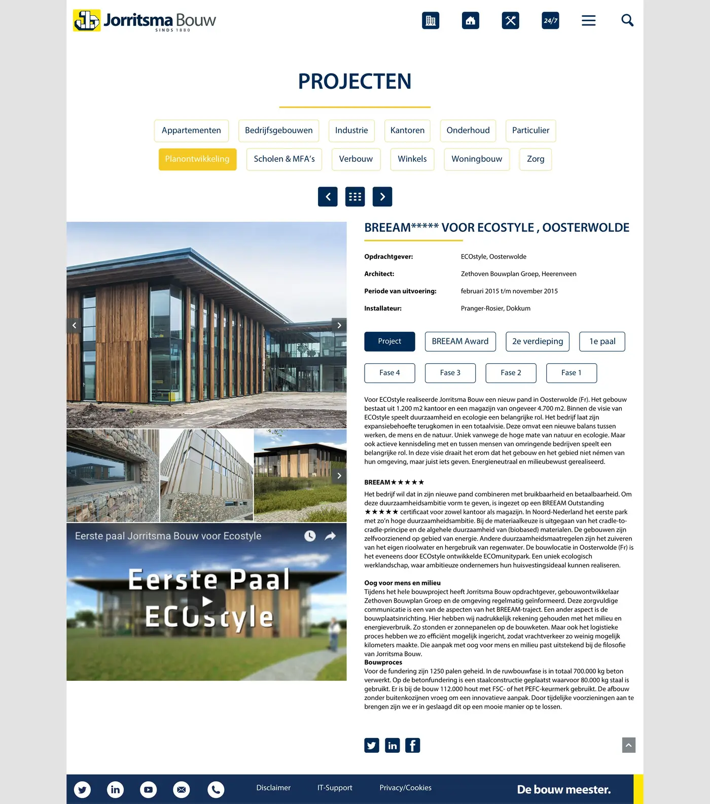 Mobiel ontwerp voor Jorritsma bouw