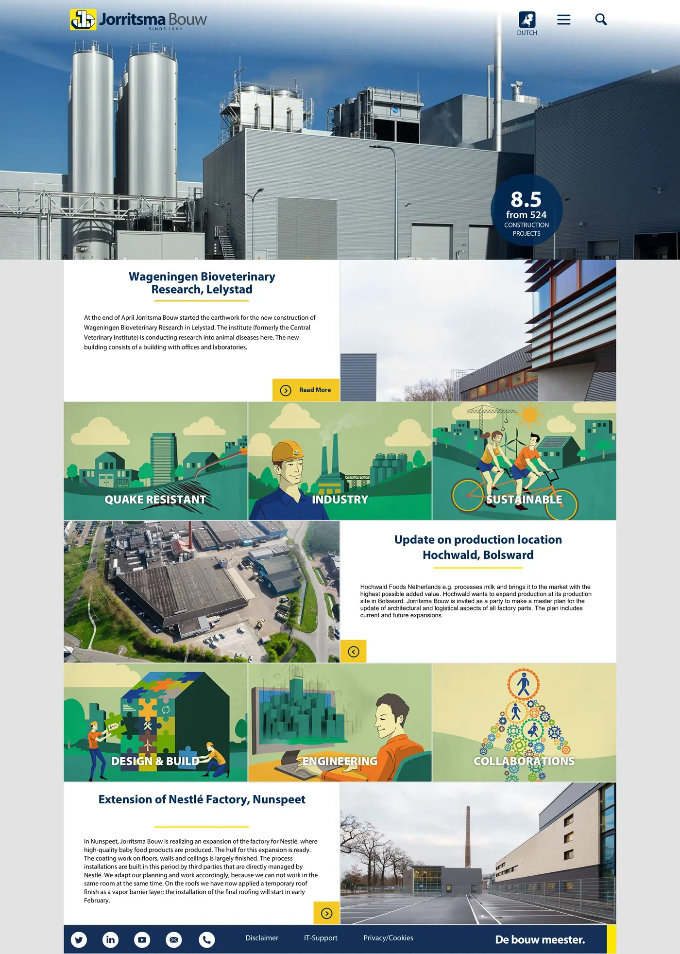 Mobiel ontwerp voor Jorritsma bouw