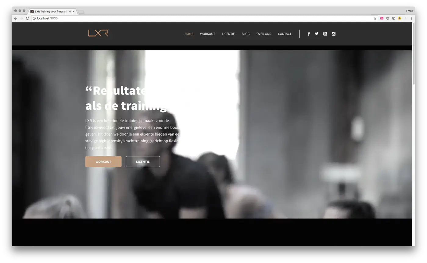 Desktop layout for LXR