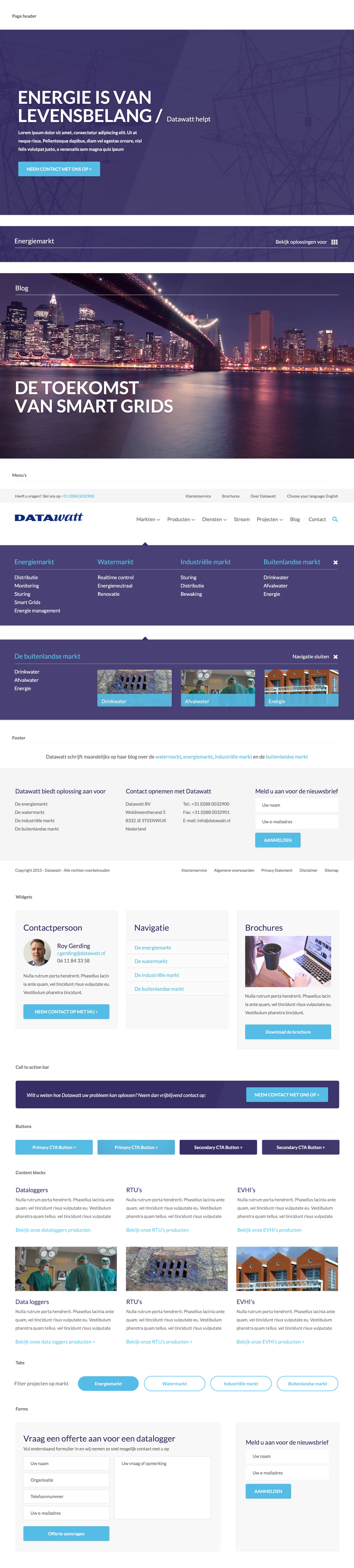Complete paginalayout van DataWatt