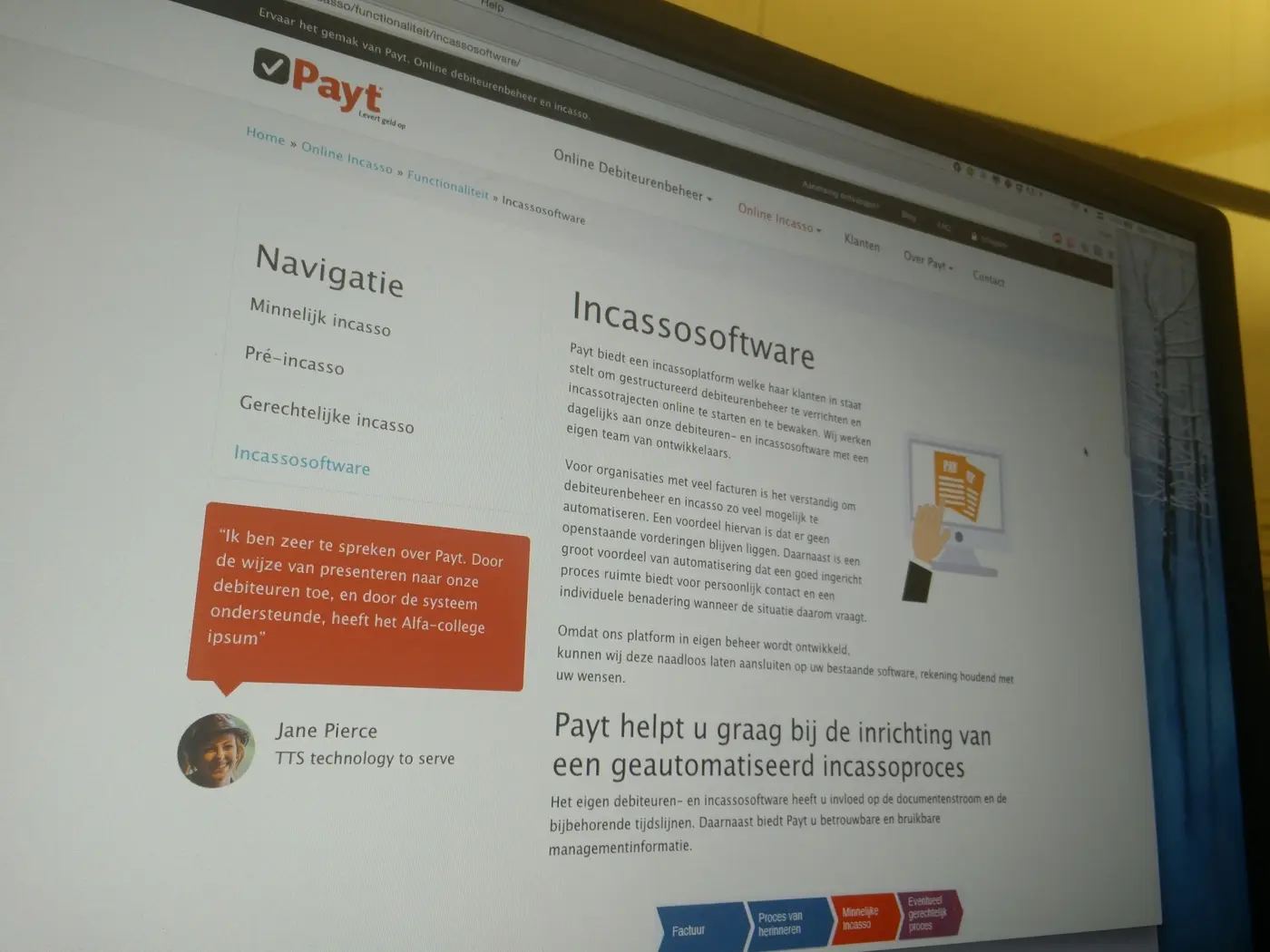 Screen capture from Payt Software